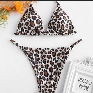 Zaful leopard string bikini